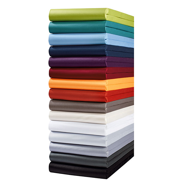 Living Home Drap-housse en satin, brillant, jusqu'à 22 cm blanc