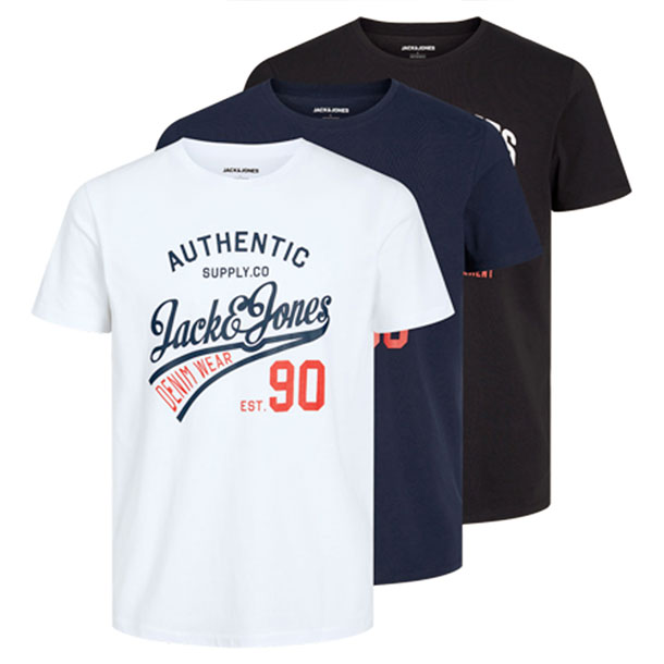 Jack & Jones Jack&Jones T-Shirts «Crew Neck», 3er-Pack , multi-color