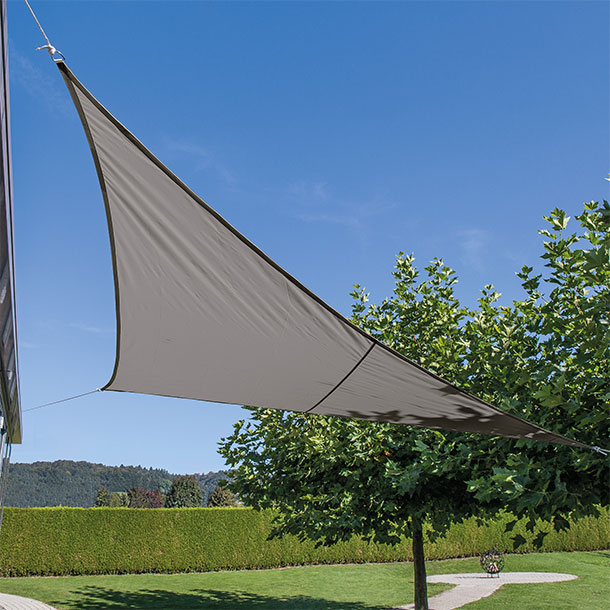 Sonnensegel, dreieckig, 3.6 m, wasserabweisend , taupe